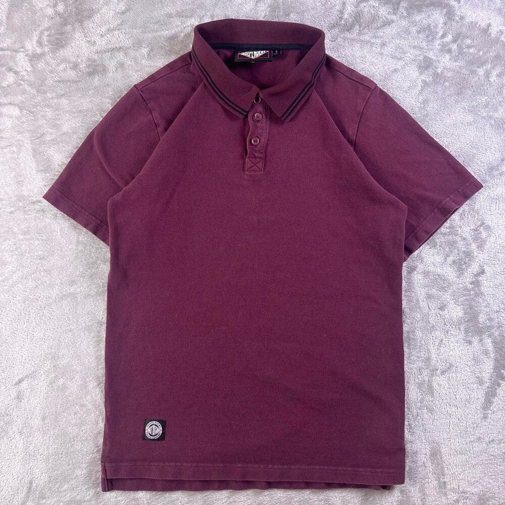 Independent Trucks Polo Shirt Men’s Small Burgundy Red Y2K Skate Skateboard